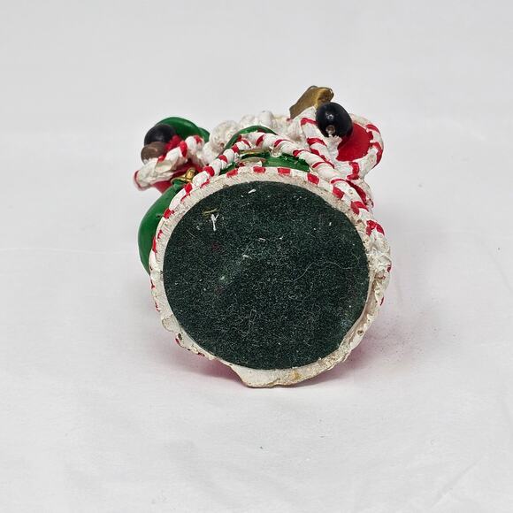 Vintage Christmas Tier Tray Santa Shelf Sitter Figurine Appx 3.5 inches FLAWS - Picture 7 of 9